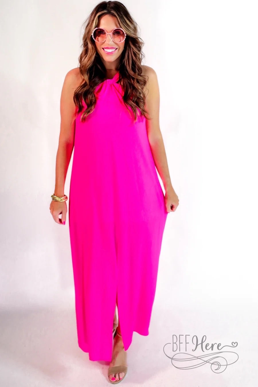 PREORDER-Carmen Maxi Dress / Pink - BFF Here