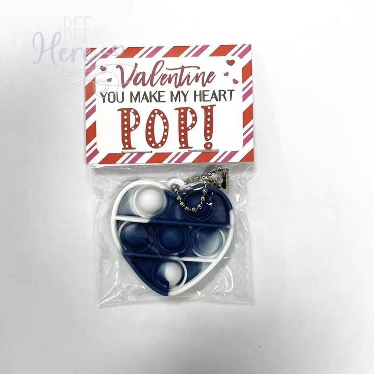 Pop It Fidget -- Valentine's Keychain - BFF Here