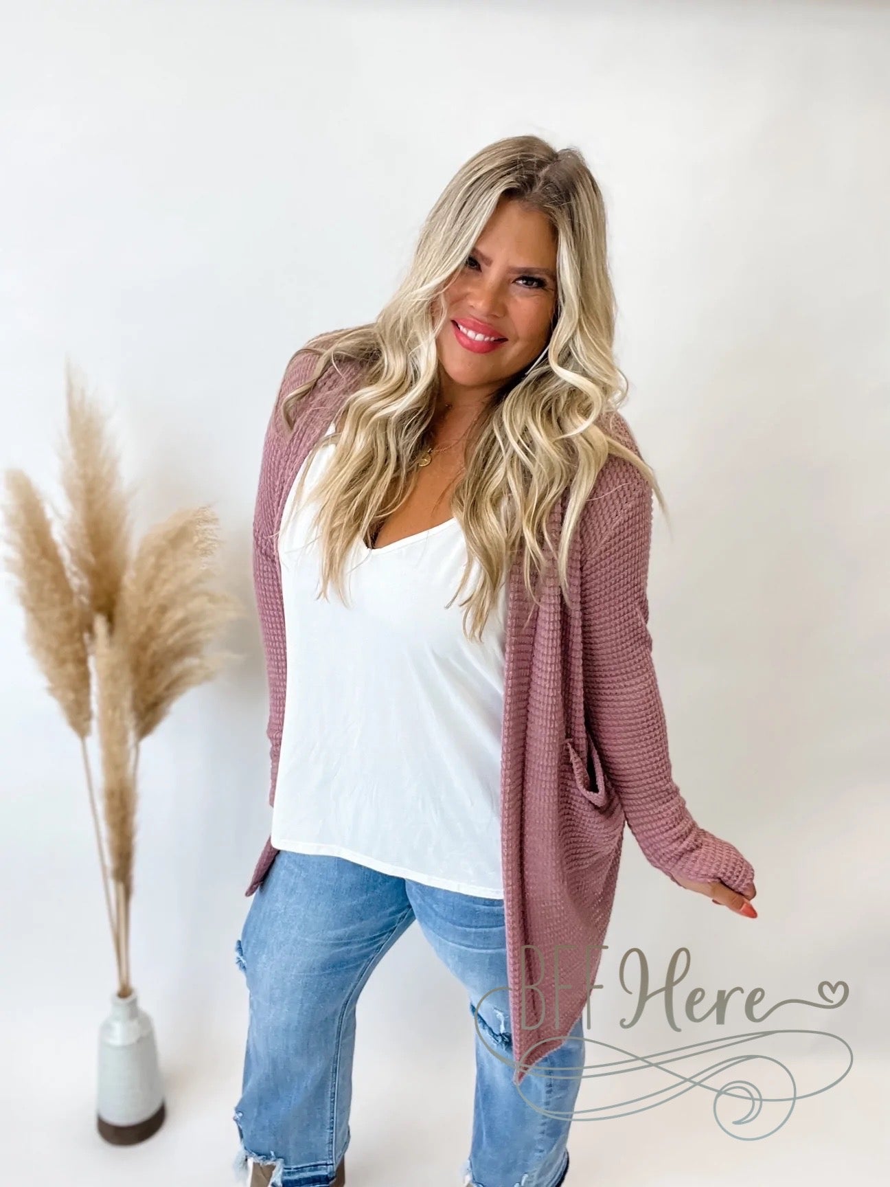 PREORDER—Lola Cardigan—Mauve - BFF Here