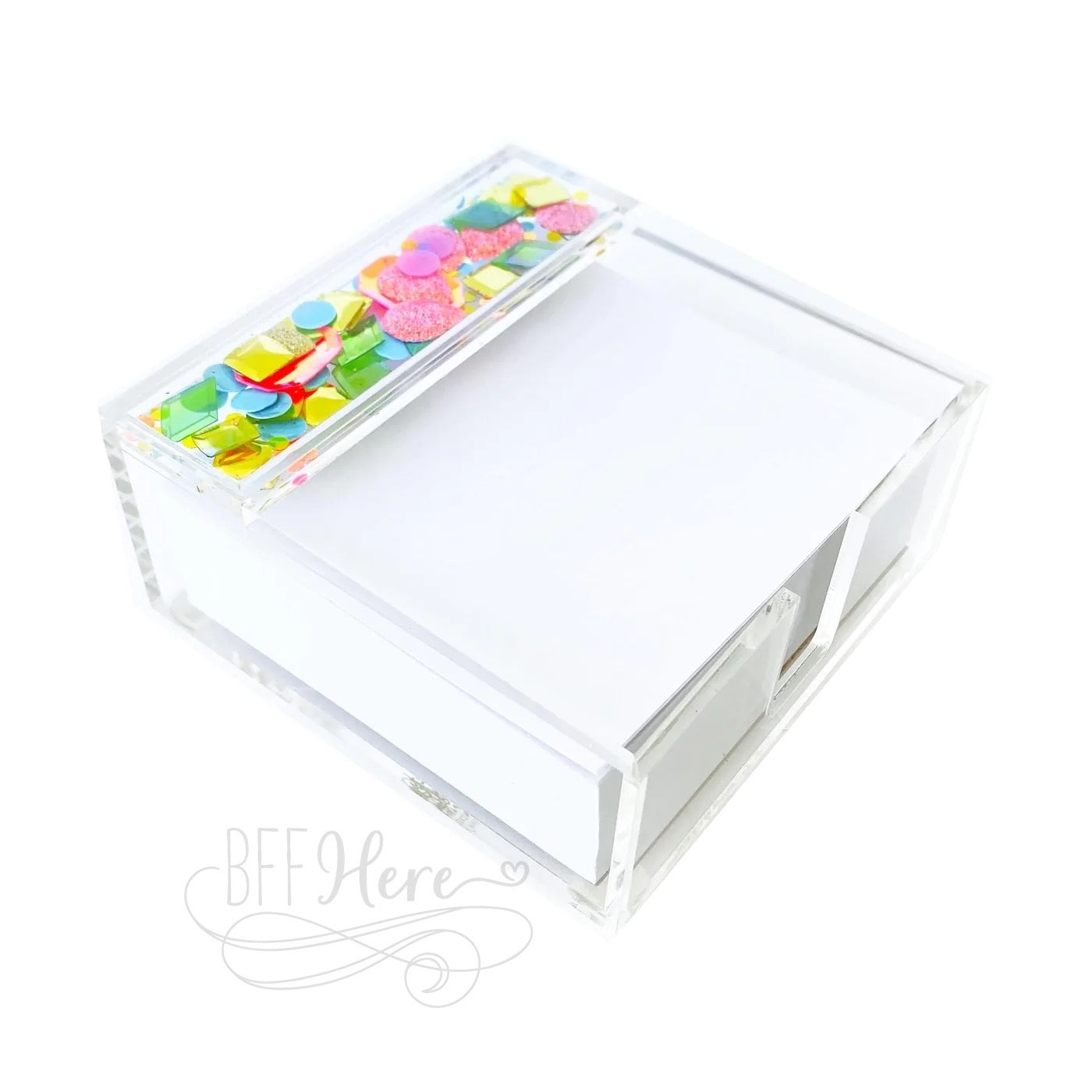 Be A Gem Confetti Notepad Holder by Packed Party - BFF Here