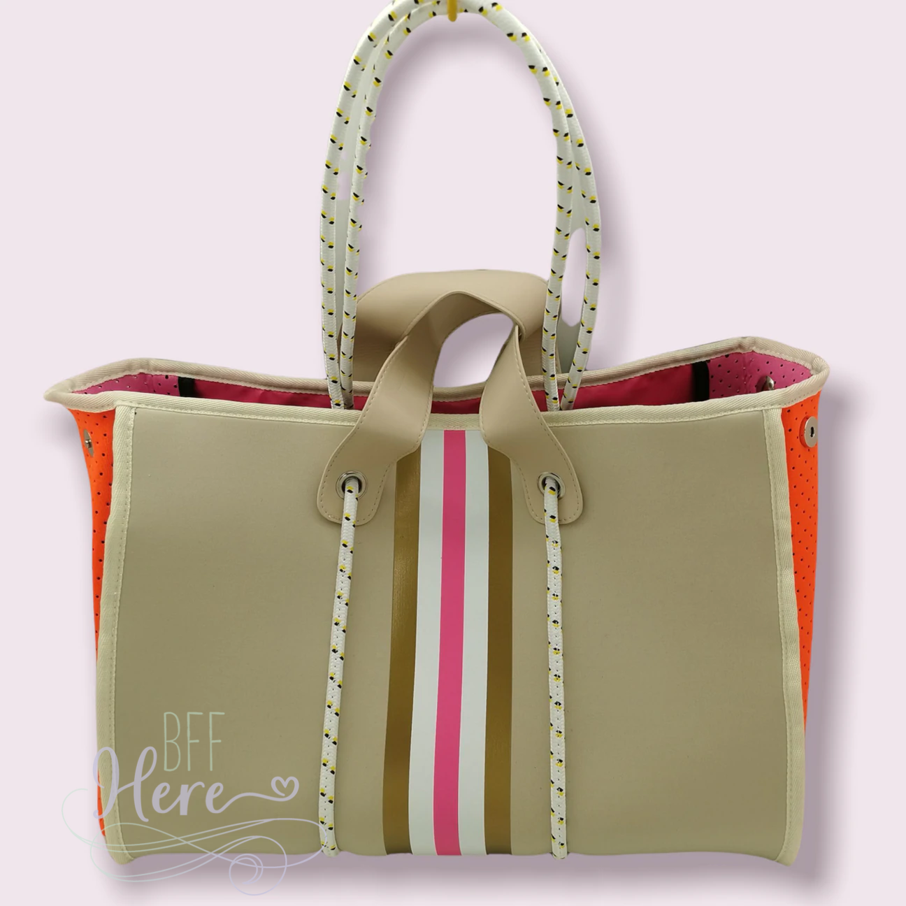 Neoprene Yacht Tote -- Tropical Voyage - BFF Here