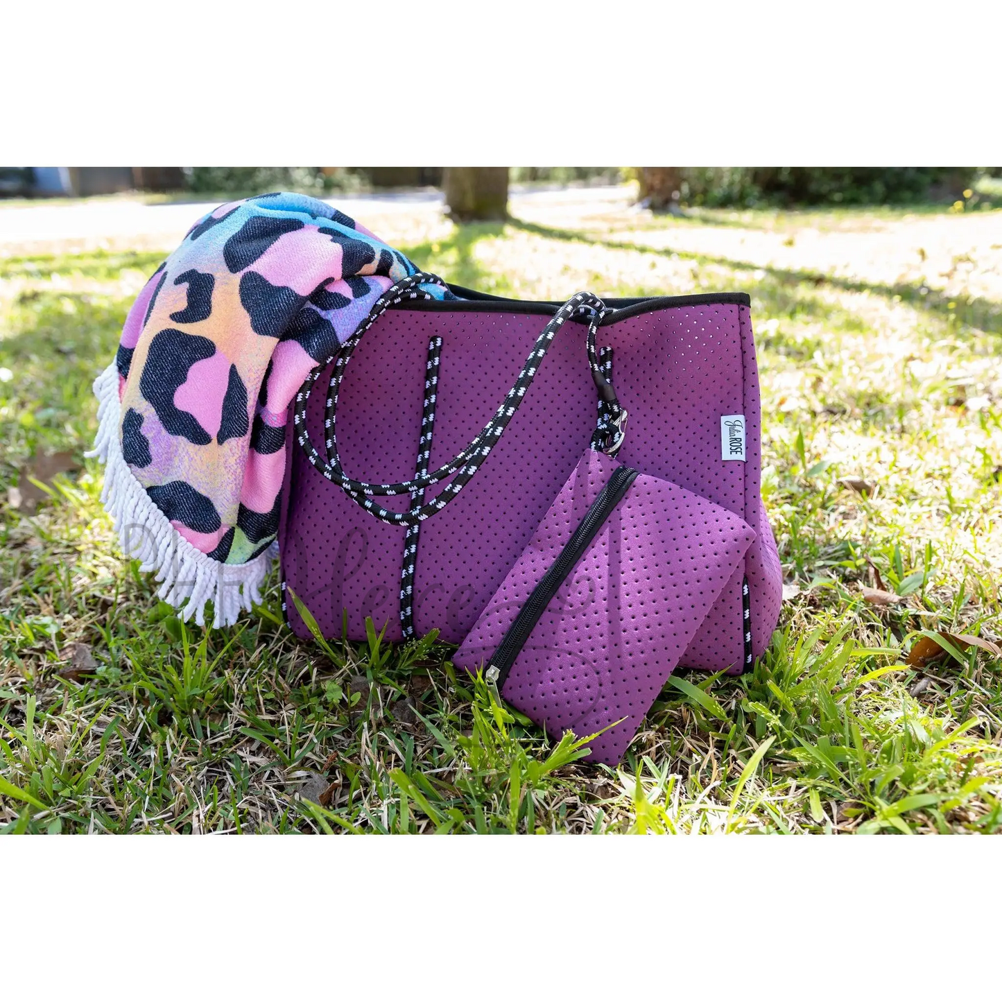 Neoprene Tote -- Perfectly Purple - BFF Here