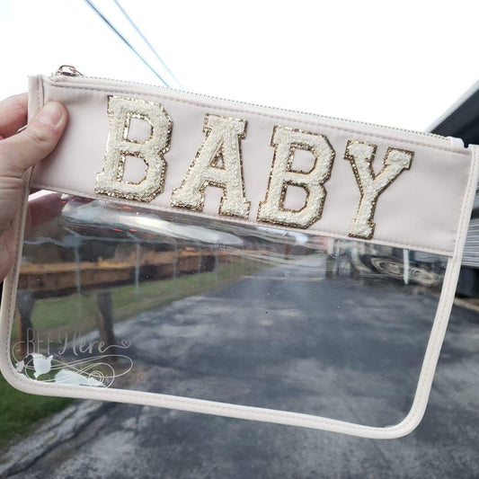 Clear Zip Bag: Ivory Baby - BFF Here