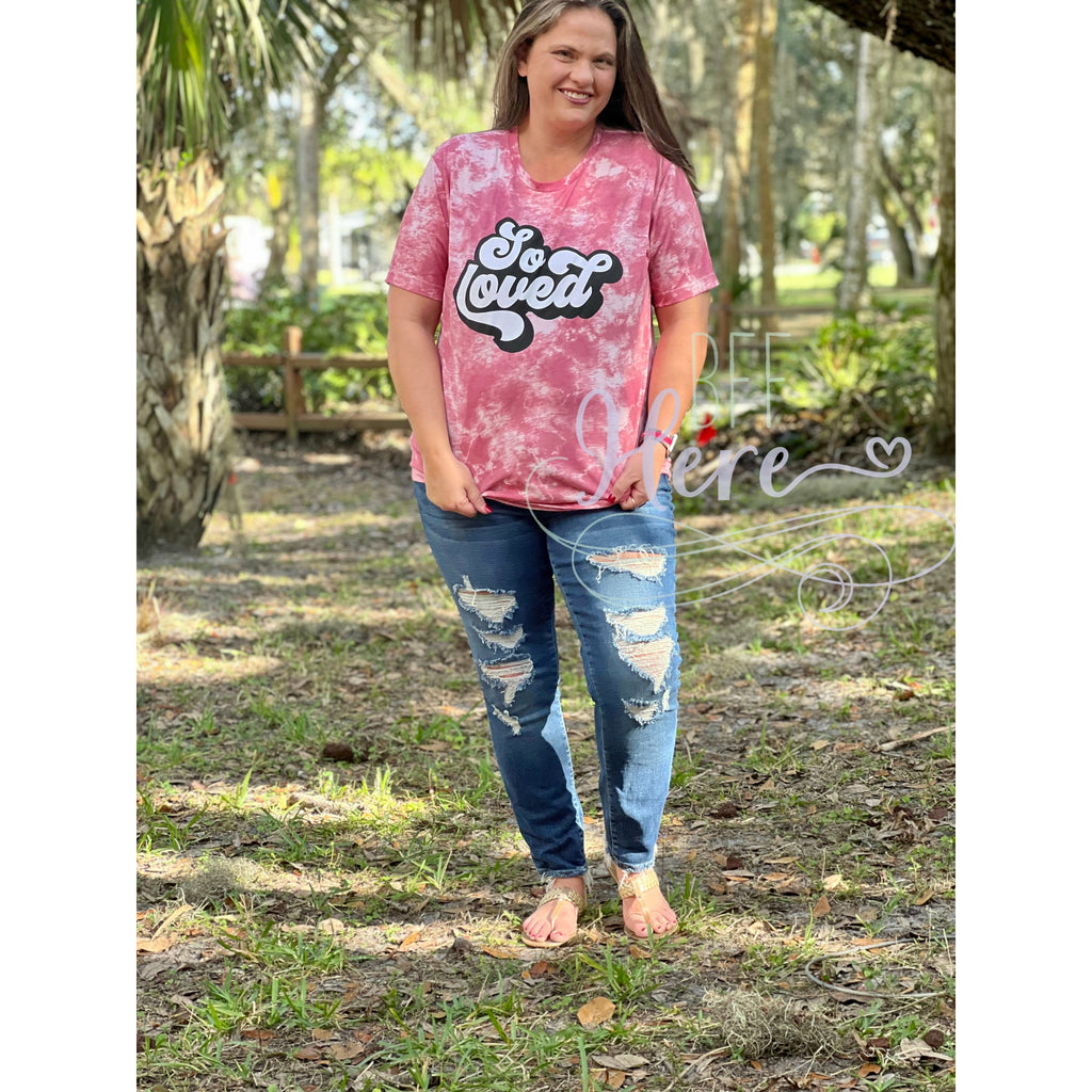 So Loved Pink Marble T-Shirt - BFF Here