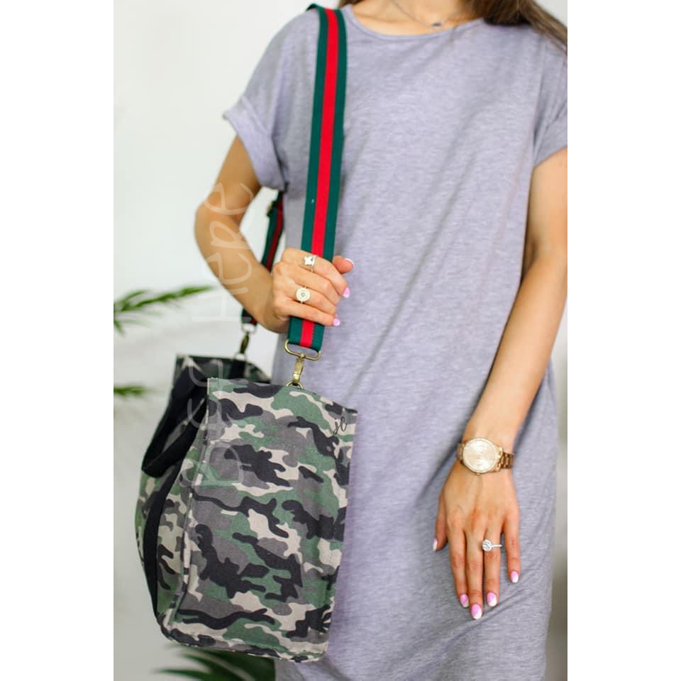 Camo Carter Canvas Handbag - BFF Here