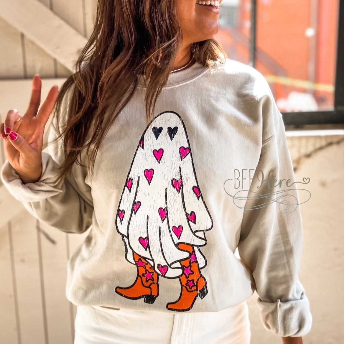 Boo In Boots Sweatshirt - BFF Here