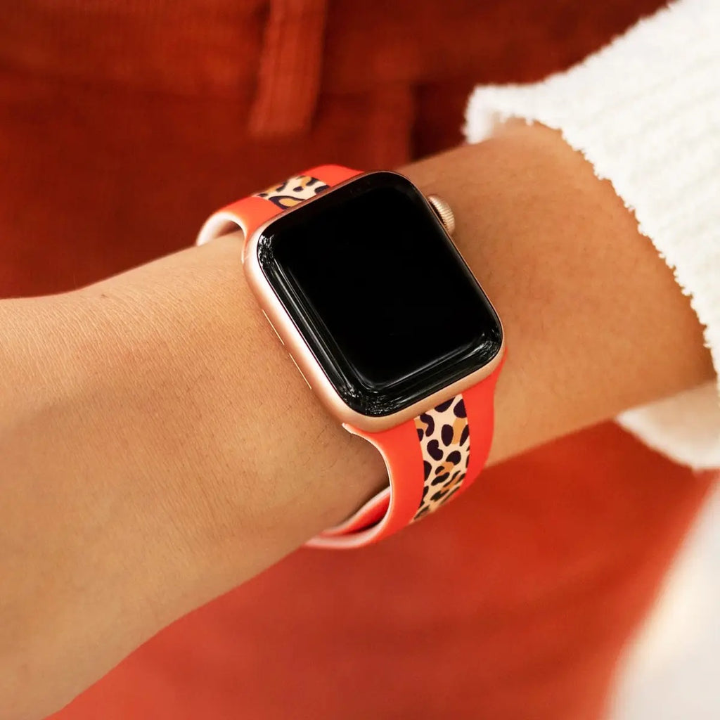 Viv Apple Watch Bands — Orange Leopard - BFF Here