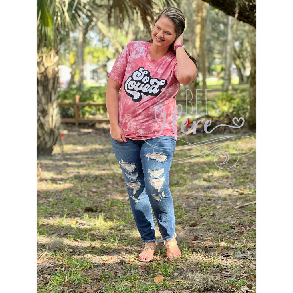 So Loved Pink Marble T-Shirt - BFF Here