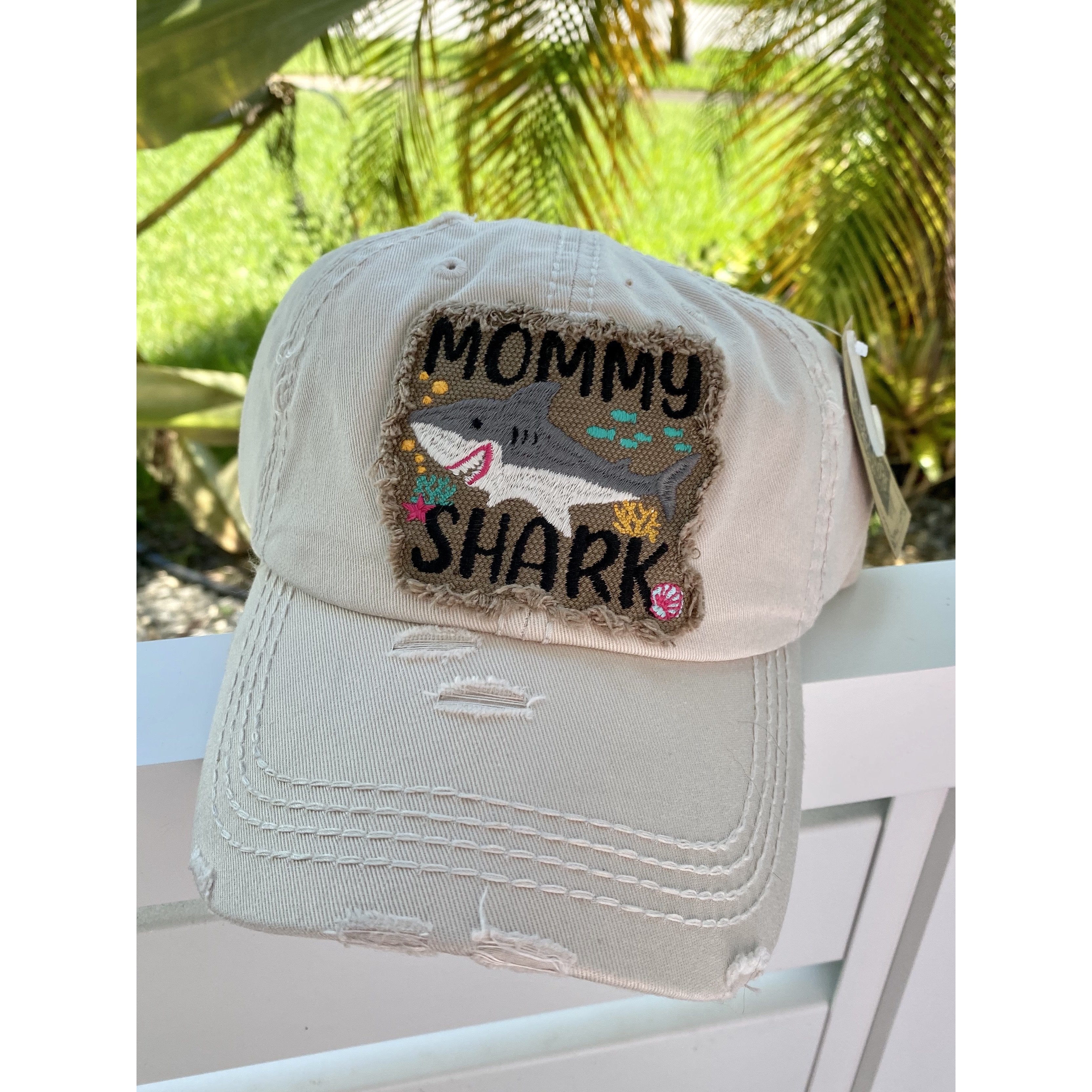Mommy Shark Vintage Hat -- Choice of Color - BFF Here