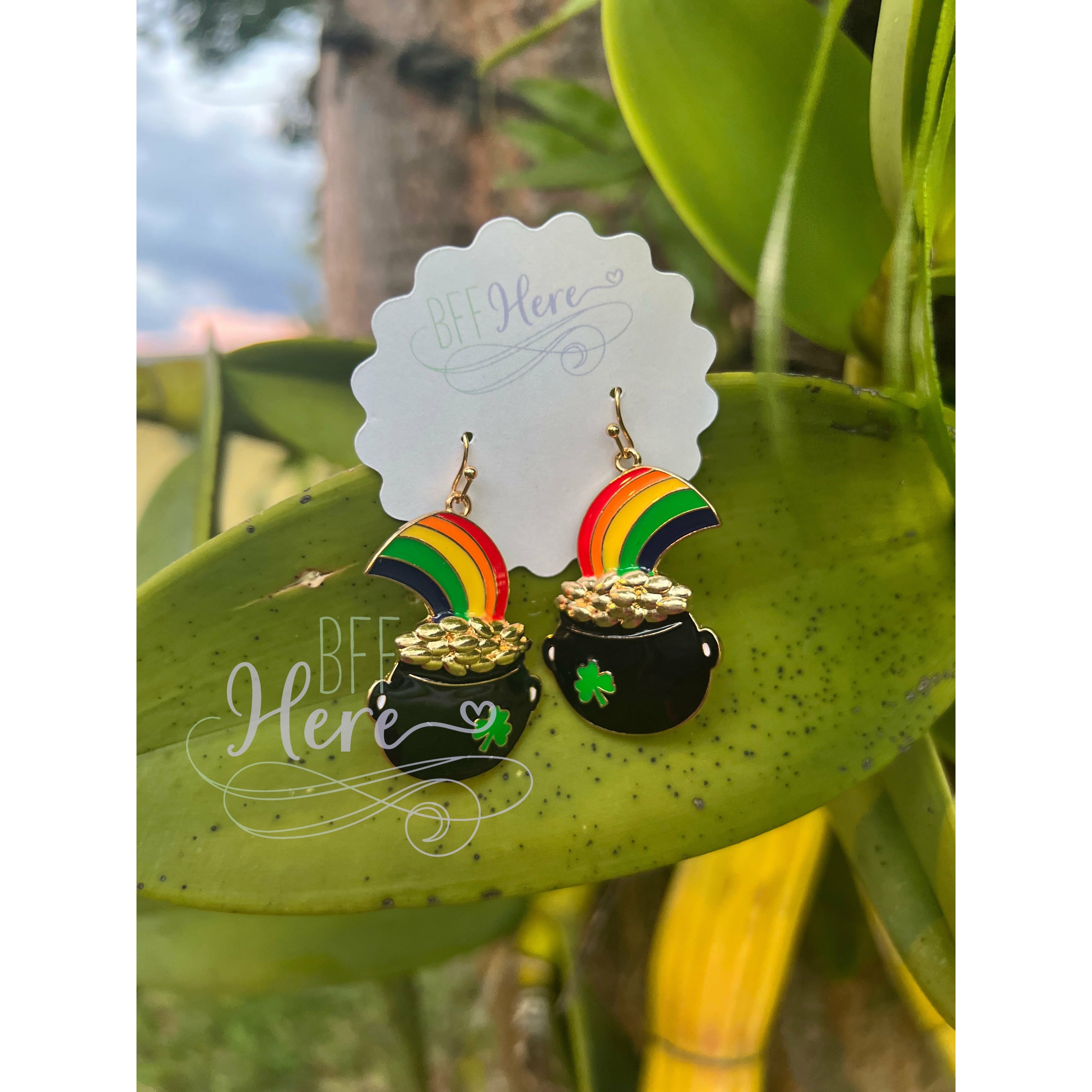 Pot of Gold Earrings - BFF Here