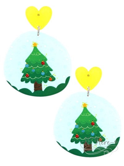 Tree & Snow Earrings - BFF Here
