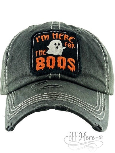 I'm Here For The Boos Vintage Hat -- Choice of Color - BFF Here