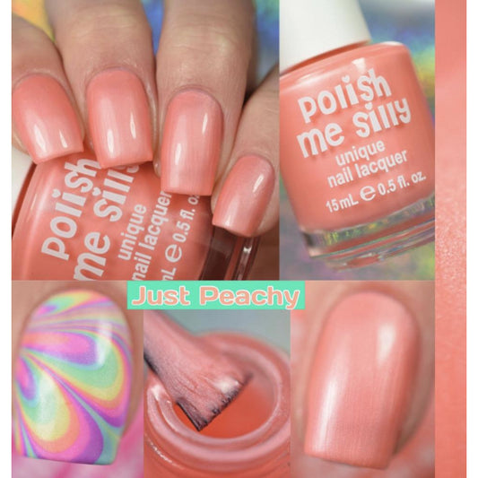 Just Peachy -- Bright Lights Peach Polish - BFF Here