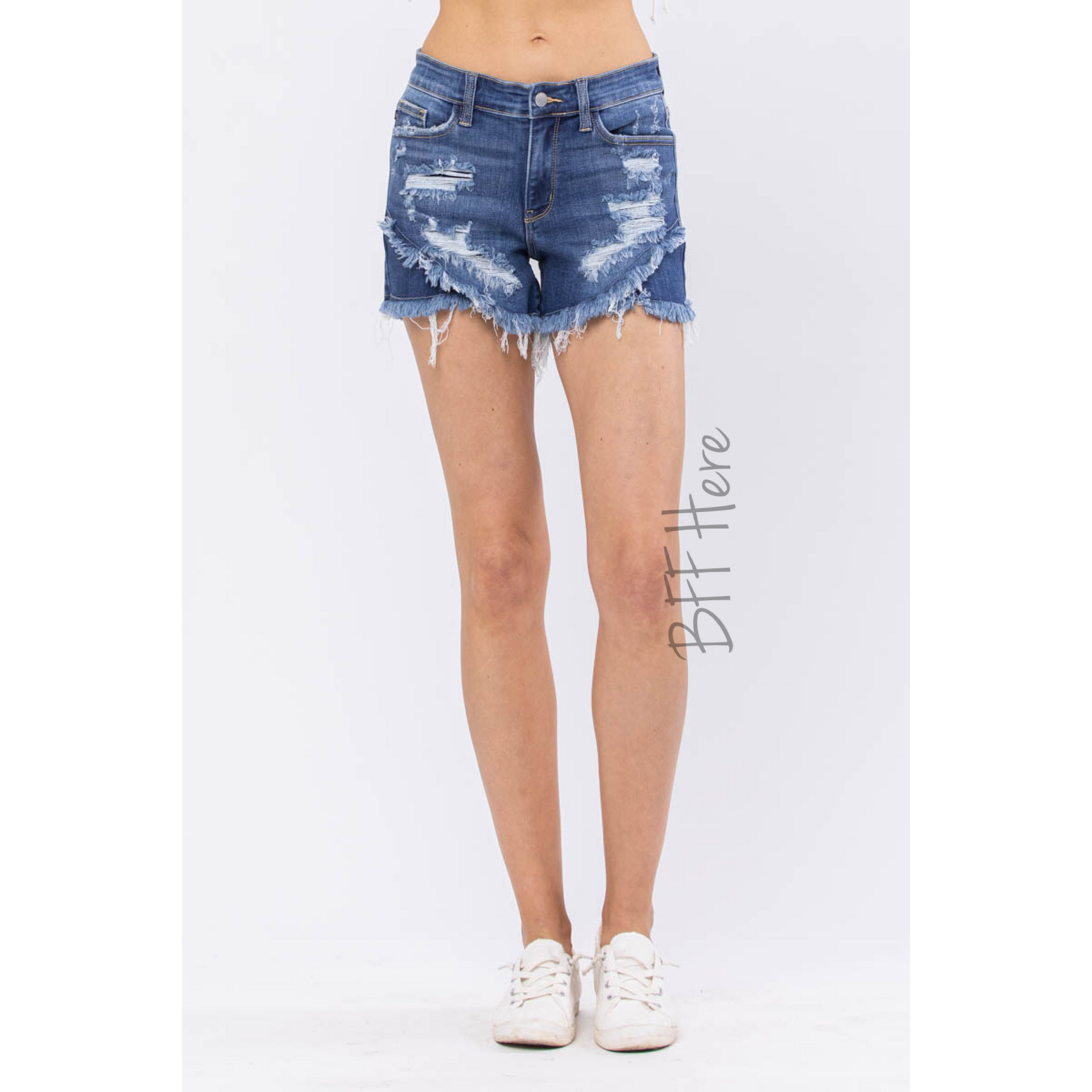 Tulip Hem Shorts by Judy Blue - BFF Here