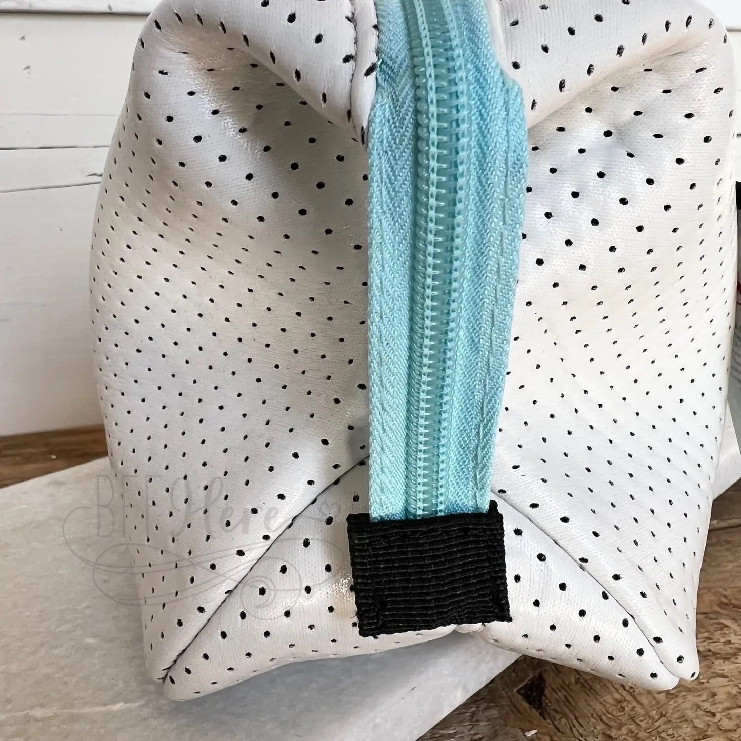 Neoprene Cosmetic Bag --Teal Snake - BFF Here