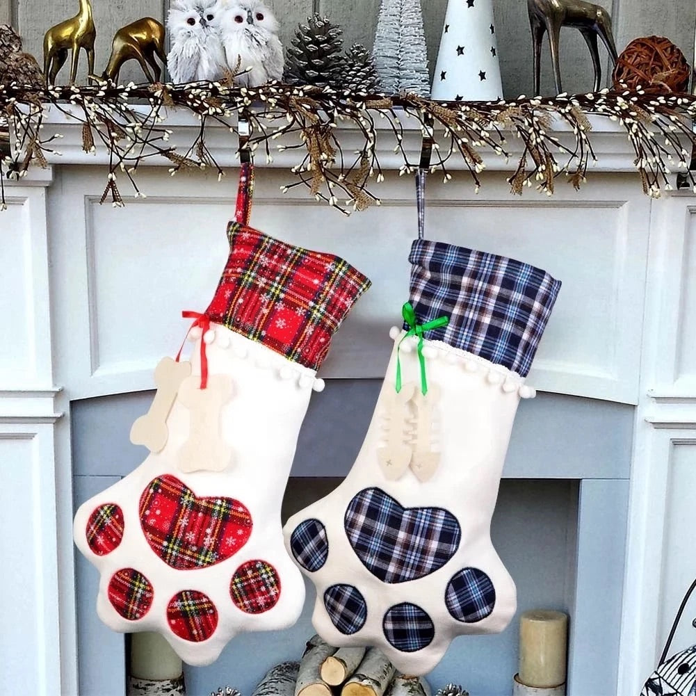 Paw Stockings -- Choice of Color - BFF Here