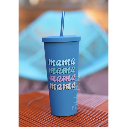 Matte Tumbler 22 oz (Teal) - Mama - BFF Here