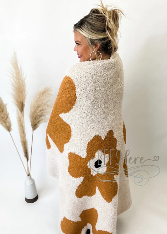 Boho Blossom Plush Blanket - BFF Here