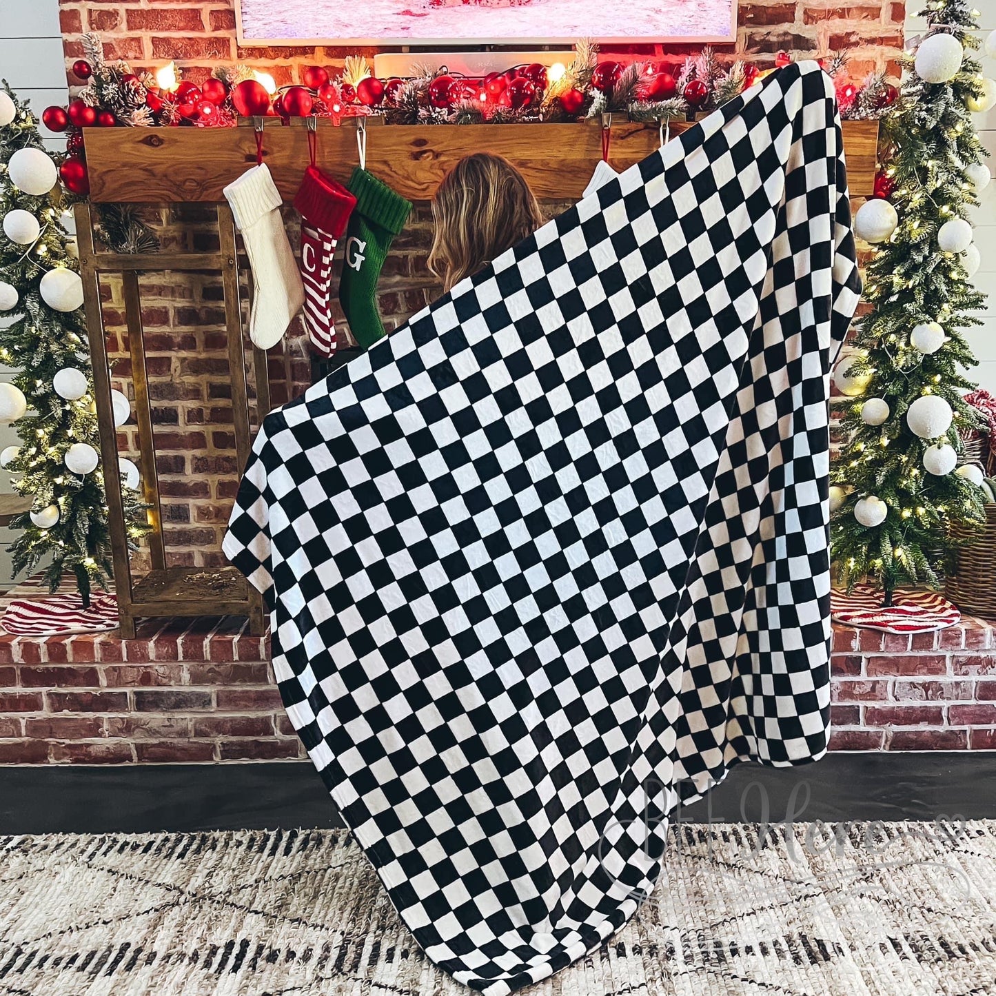 PREORDER Checkered Fleece Blanket — Choice of Color - BFF Here