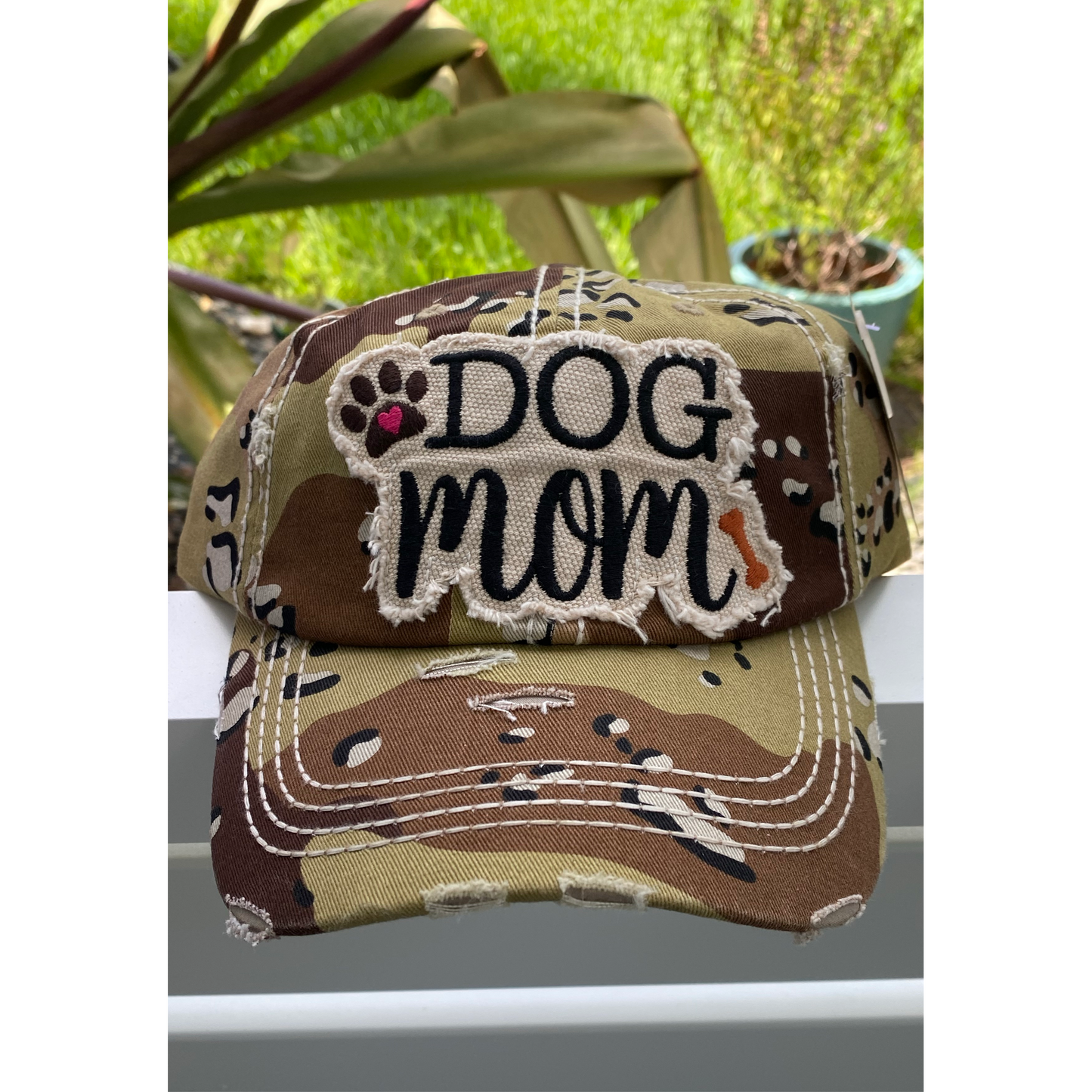 Dog Mom Hat - Brown Camo - BFF Here