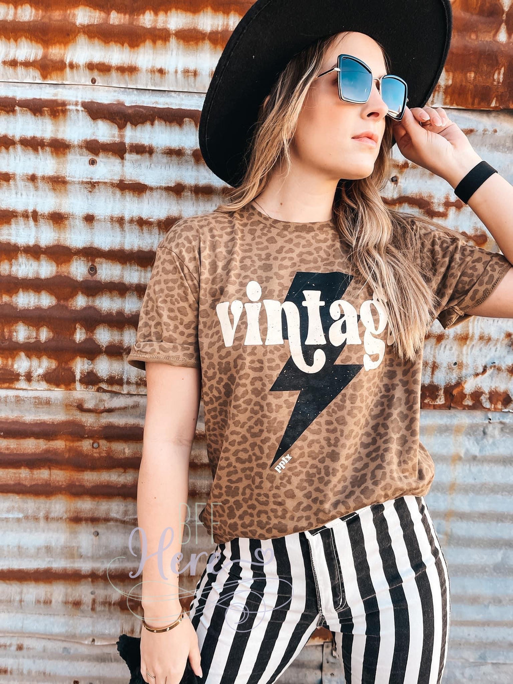 Brown Leopard Vintage T-Shirt - BFF Here