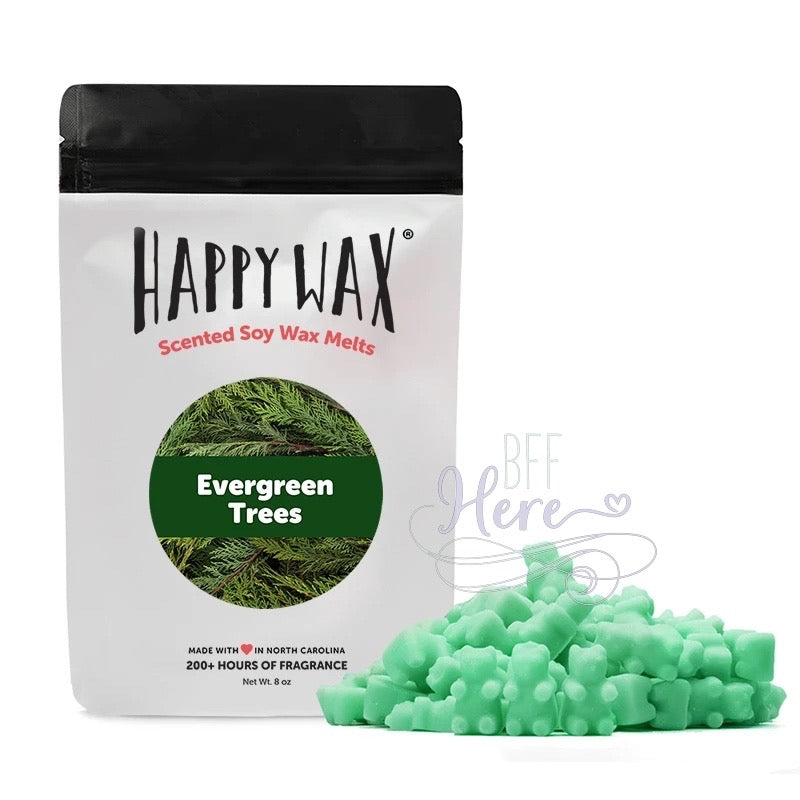 Happy Wax Soy Melts -- Evergreen Trees - BFF Here