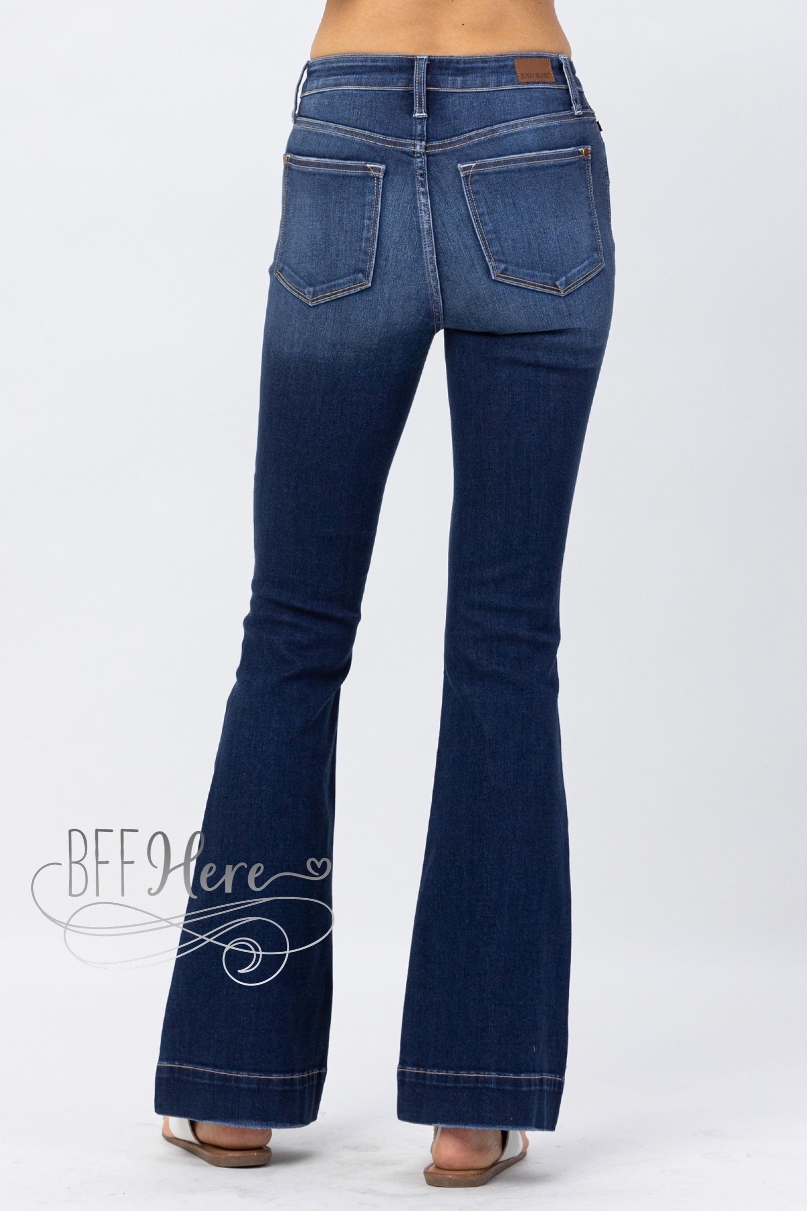 PREORDER: Melanie Mid Rise Flare Jeans by Judy Blue - BFF Here