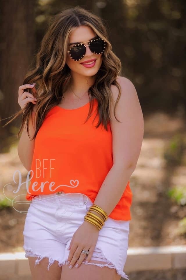 Leah Woven Cami -- Orange - BFF Here