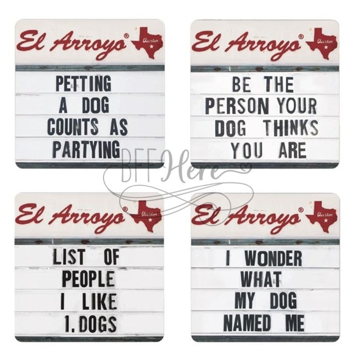 El Arroyo - Coaster Set - You Lucky Dog - BFF Here