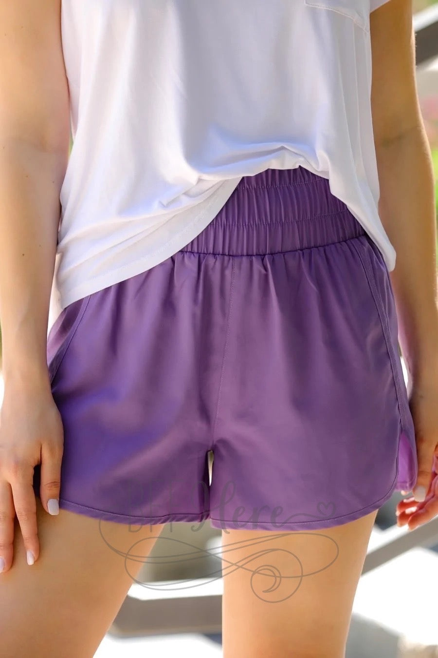 Finish Line Active Wear Shorts - Purple - BFF Here