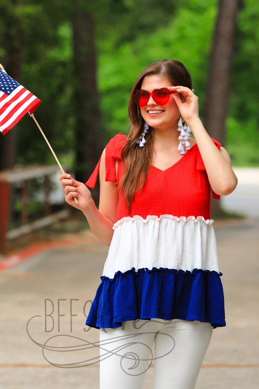 Kip Tiered Tie Top - BFF Here