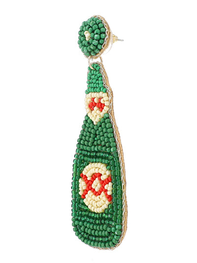 Favorite Beer Seed Bead Earring - BFF Here