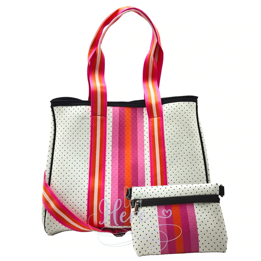 Neoprene Zippered Tote -- Miami - BFF Here