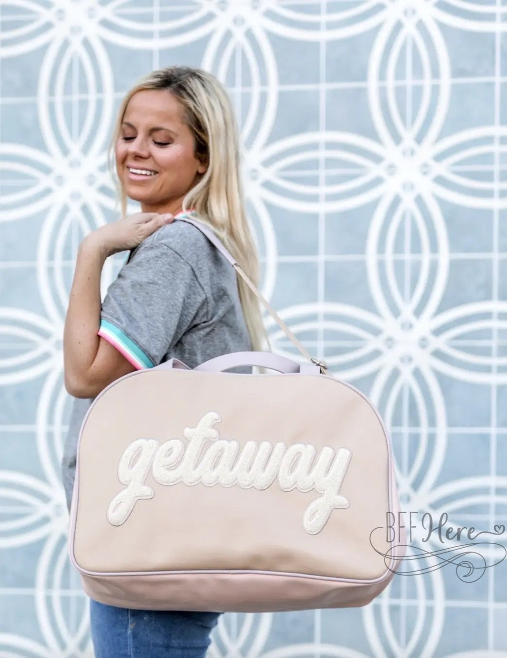 PREORDER—Duffle Bag Weekender / Getaway (Light Tan) - BFF Here