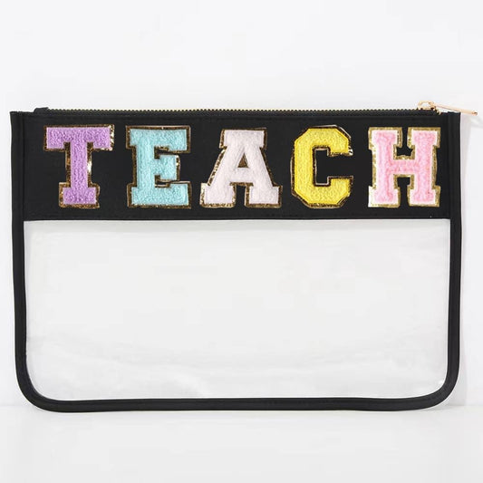 Clear Zip Bag: Teach - BFF Here