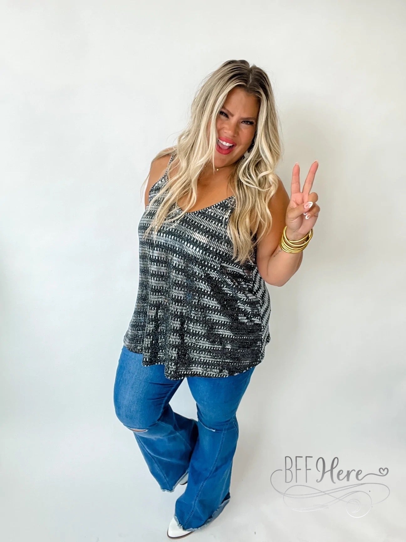 PREORDER—Portia Sparkle Tank Top - BFF Here