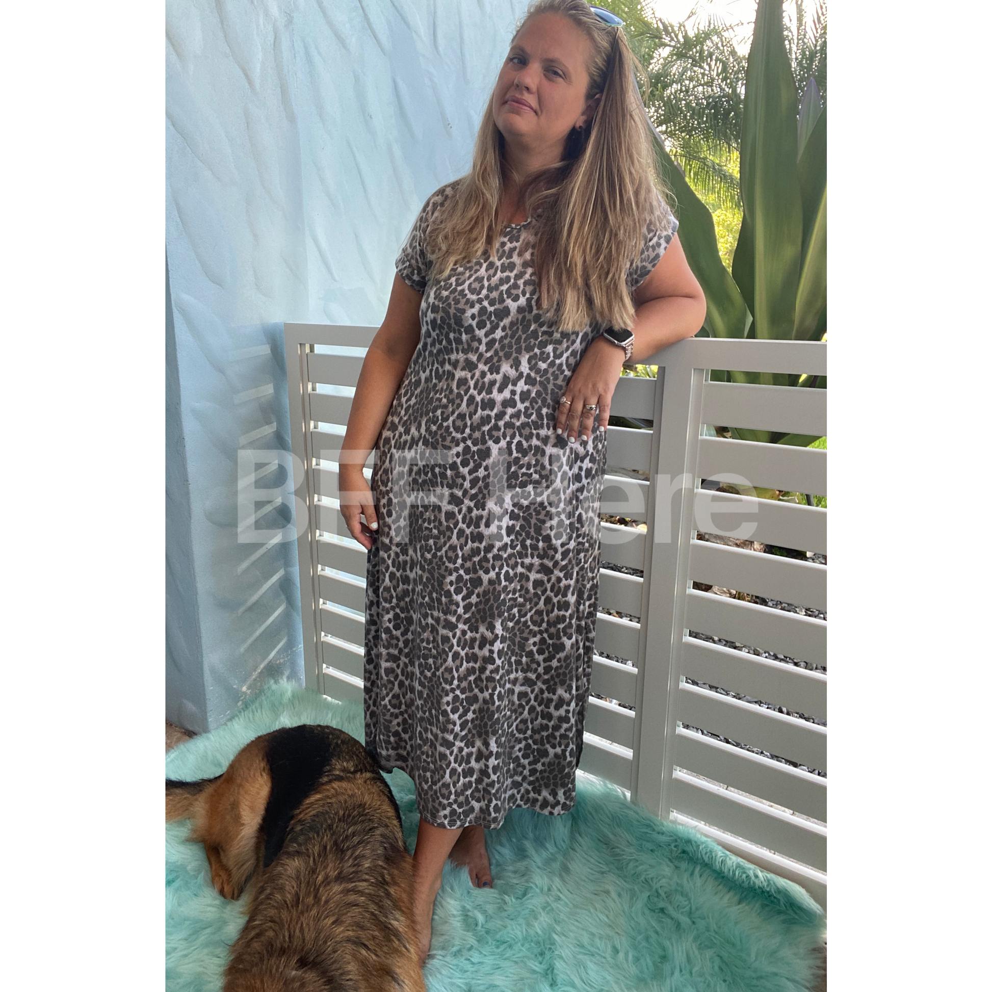 Danica Leopard Pocket Maxi Dress - BFF Here