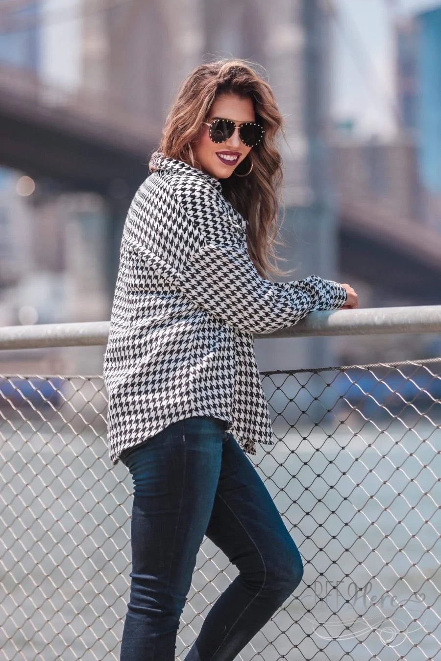 Sonoma Houndstooth Shacket - BFF Here