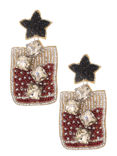 On The Rocks Seed Bead Earring - BFF Here