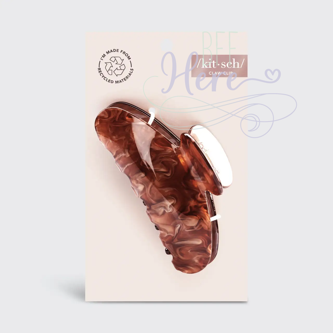 Eco-Friendly Marble Claw Clip - Brunette - BFF Here