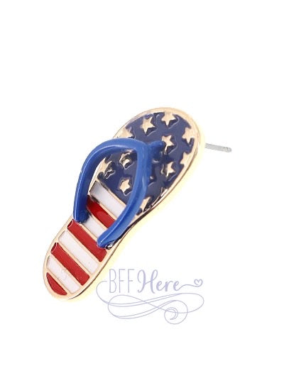 American Flip Flop Earrings - BFF Here