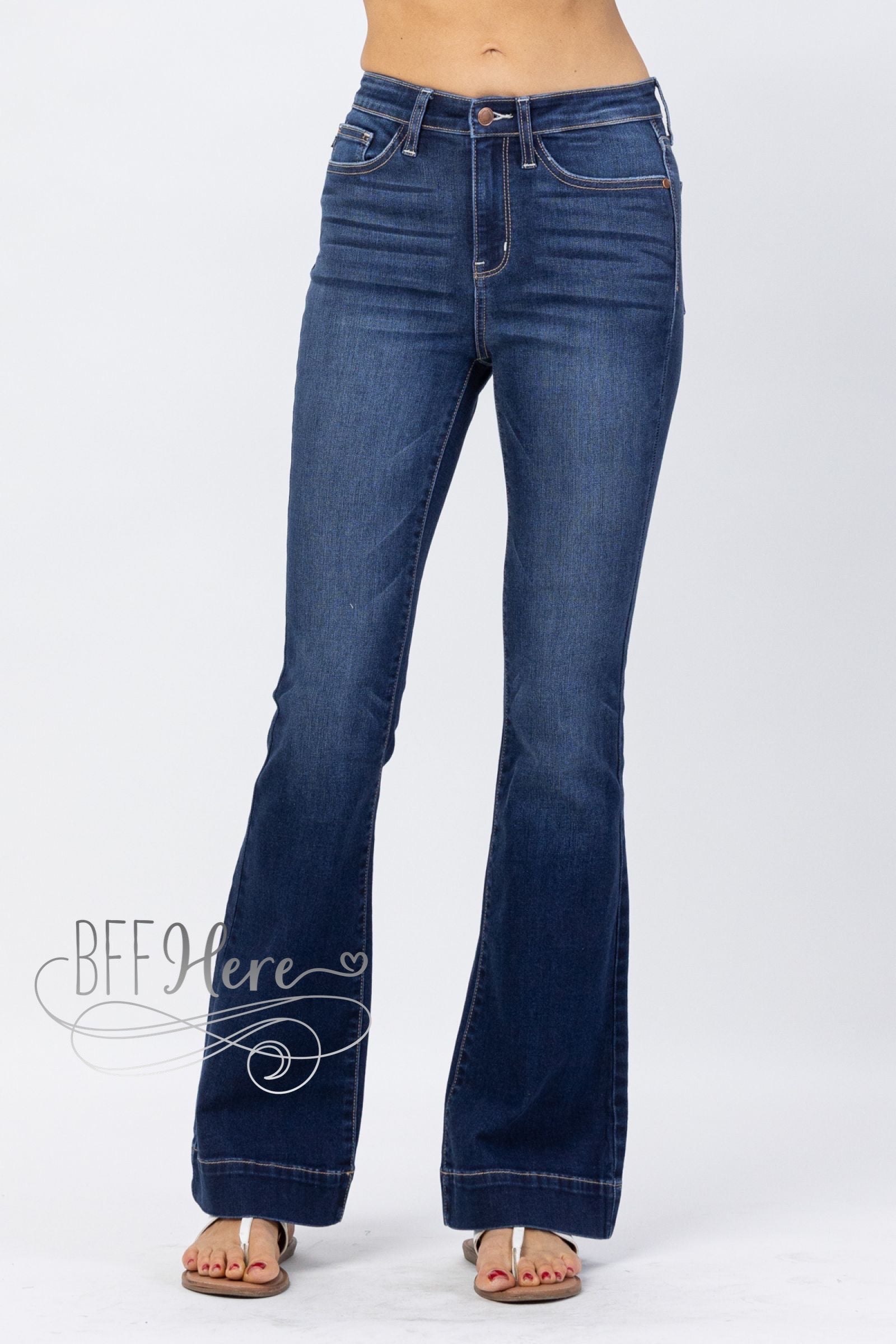 PREORDER: Melanie Mid Rise Flare Jeans by Judy Blue - BFF Here