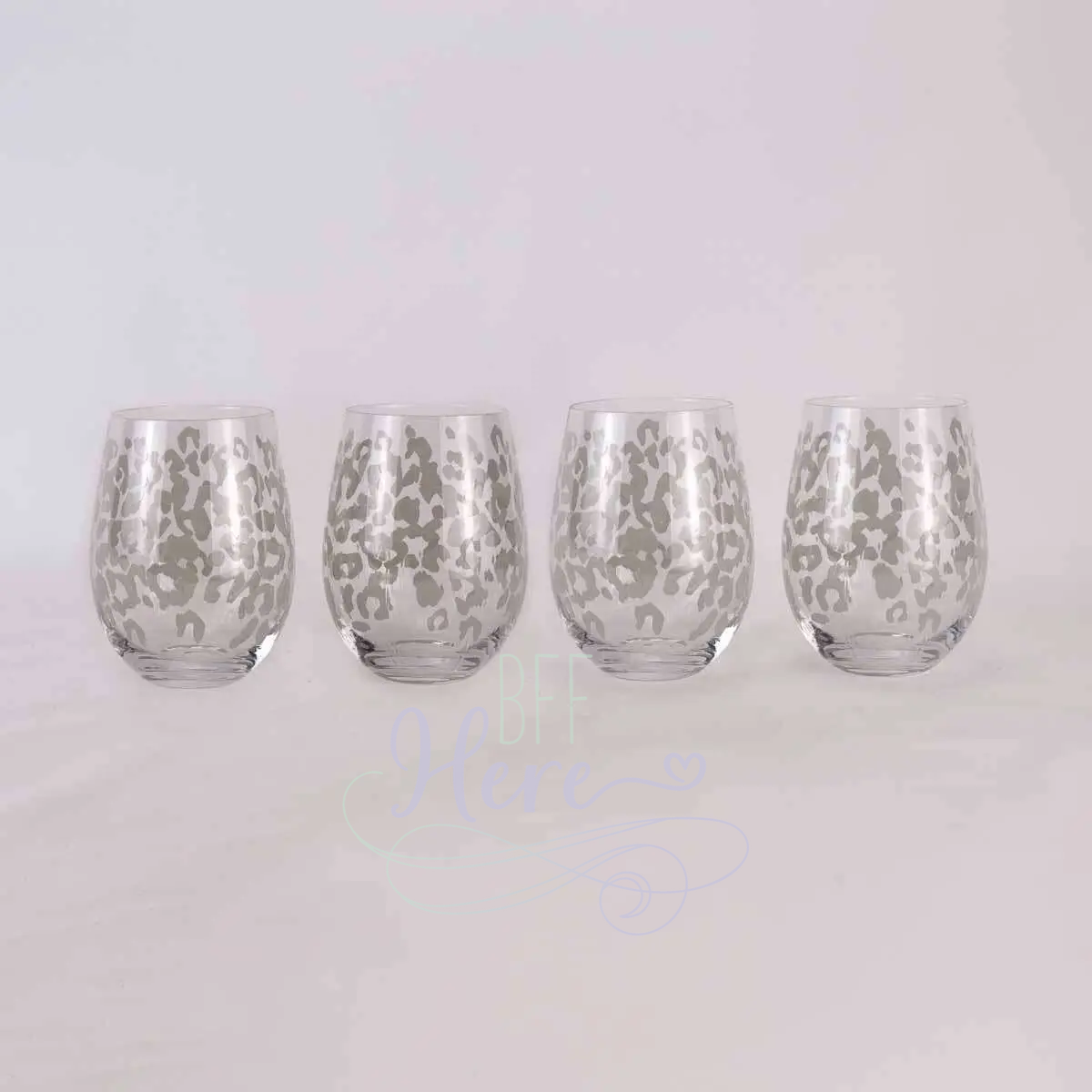 Leopard Wine Glass Gift Set - BFF Here