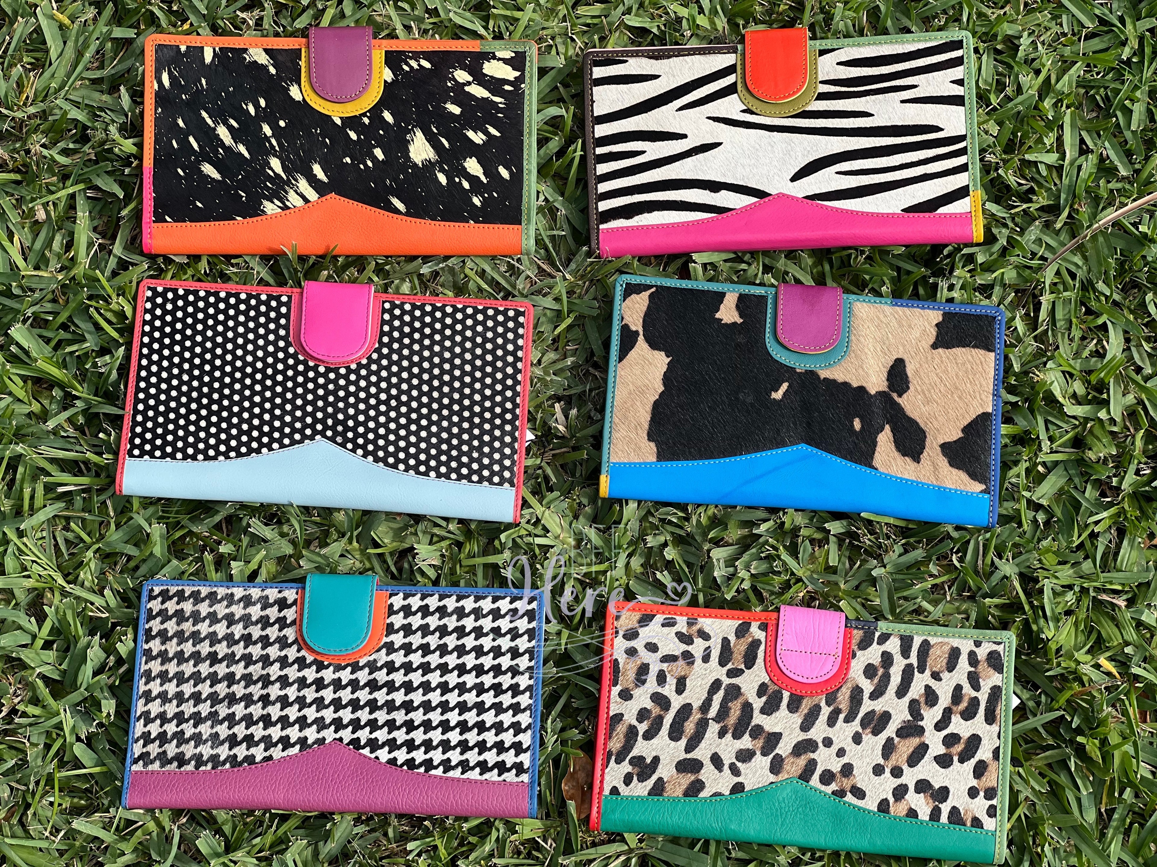 Nash Leather and Hair on Hide Wallet - Choice of Color - BFF Here