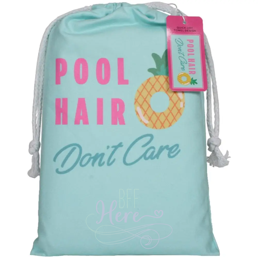 Quick Dry Beach Towel -- Pool Hair - BFF Here