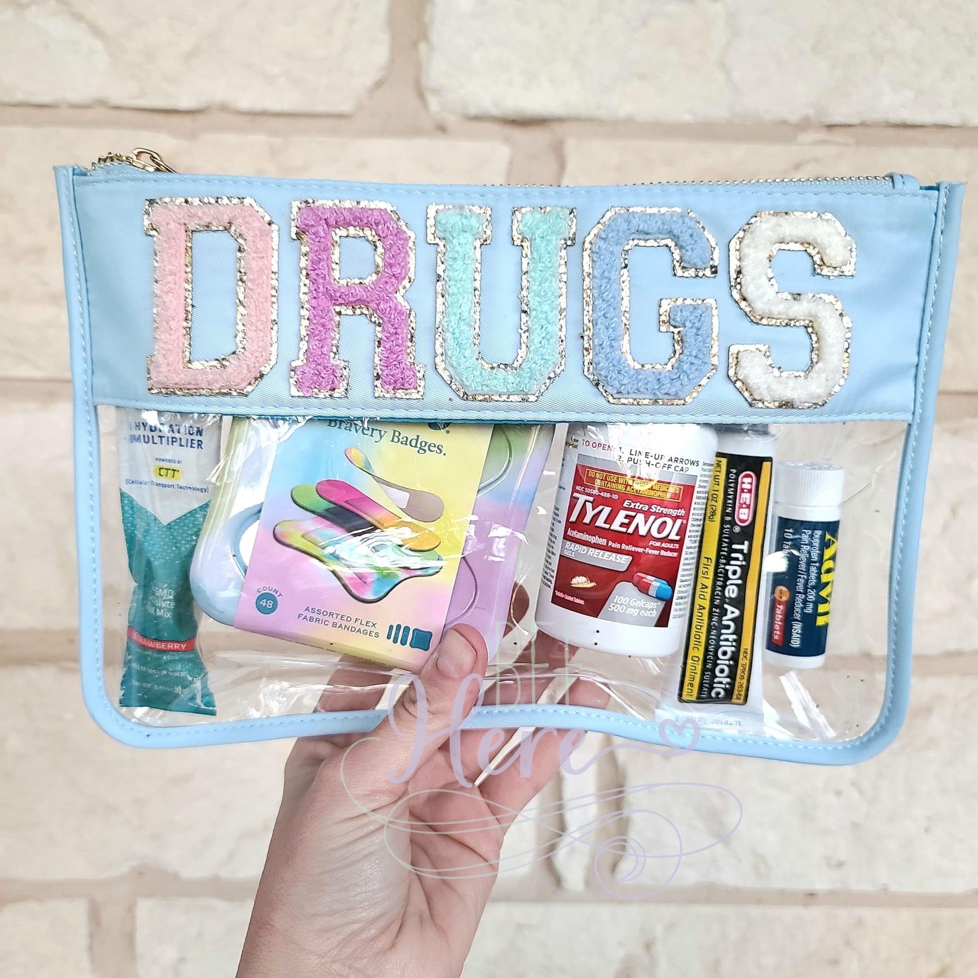 Nylon Clear Bag: Drugs - BFF Here