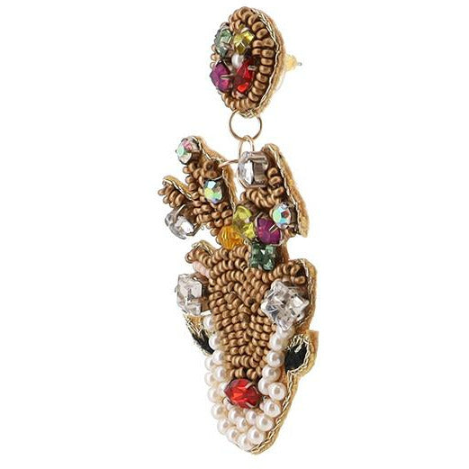 Rudolph Seed Bead Earrings - BFF Here