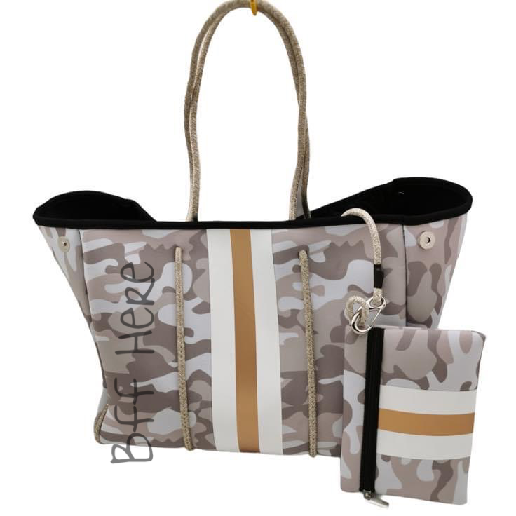 Neoprene Tote -- Fall Camo - BFF Here