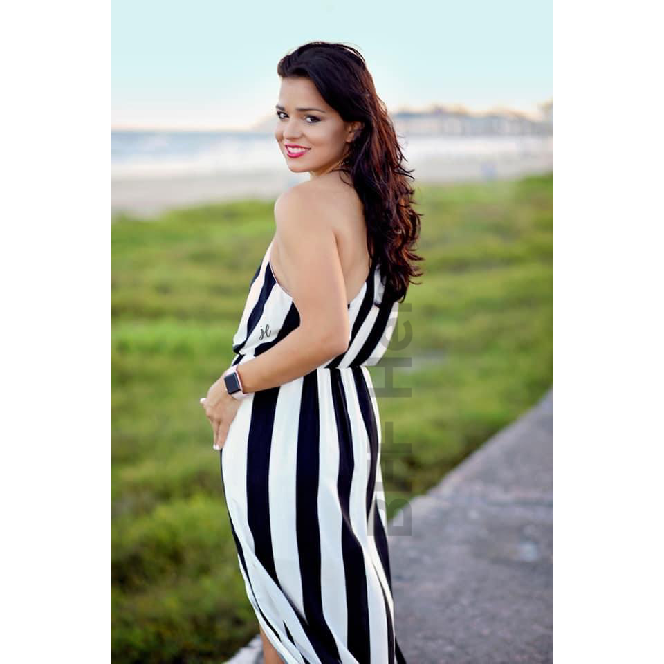 Daisy Stripped Maxi Dress - BFF Here