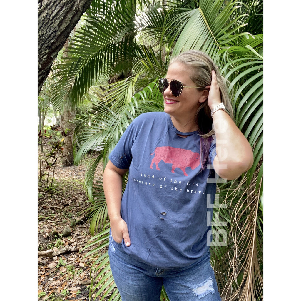 Land Of The Free T-Shirt - BFF Here